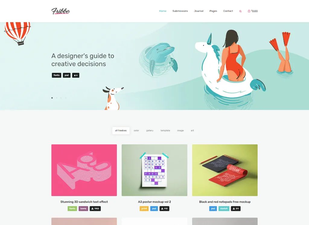 Fribbo | Tema WordPress del blog omaggi