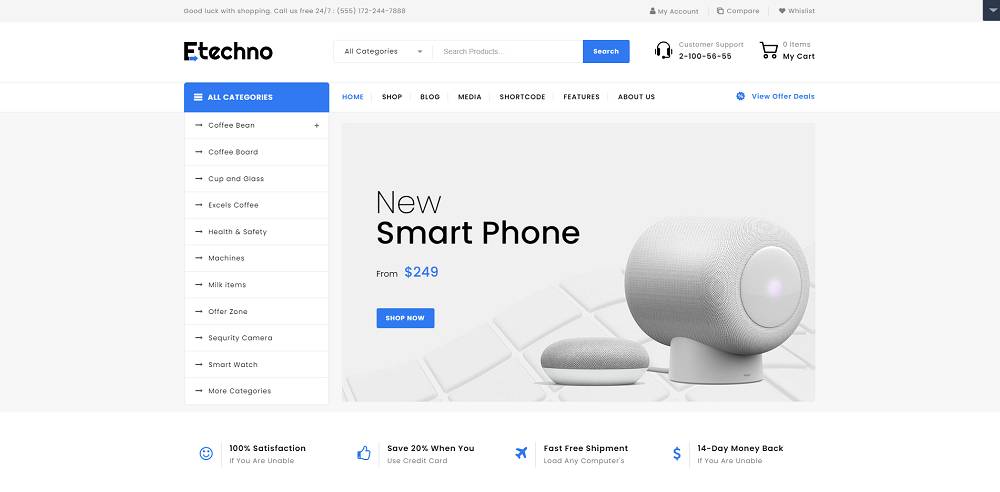 Etechno - 响应式电子 WooCommerce 主题