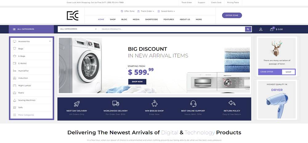 eCode - WooCommerce 电子主题