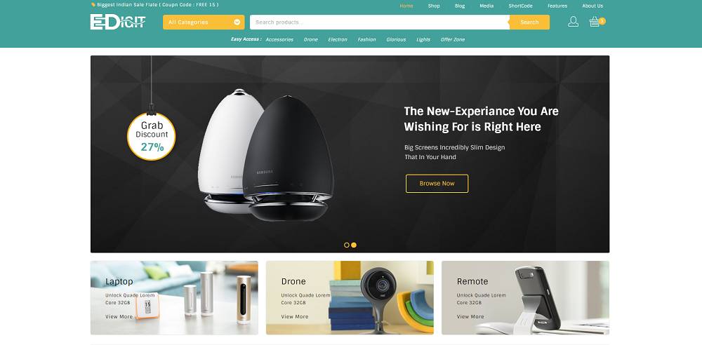 eDigit - 多用途 WooCommerce 主题