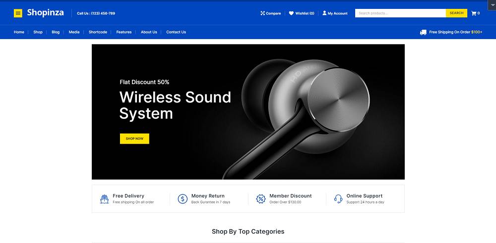 Shopinza - 电子 WooCommerce 主题