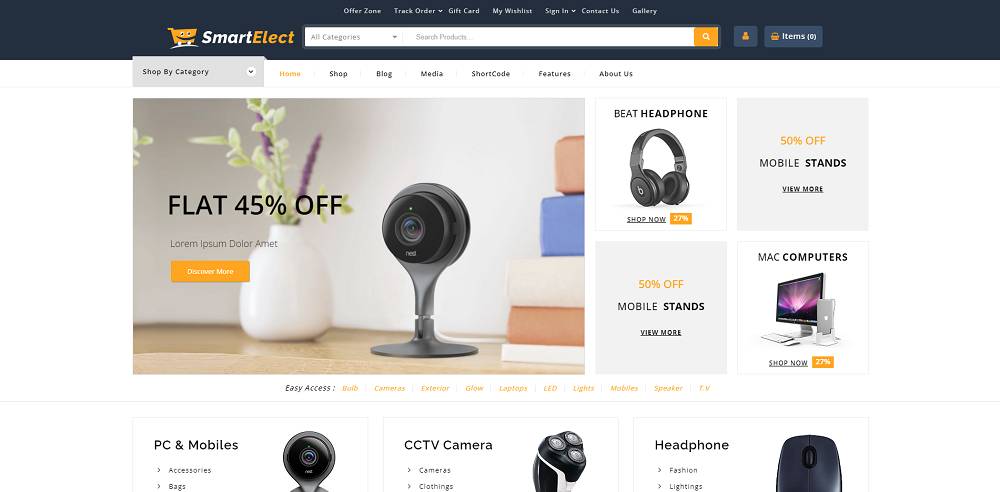 SmartElect - 电子商店 WooCommerce WordPress 主题