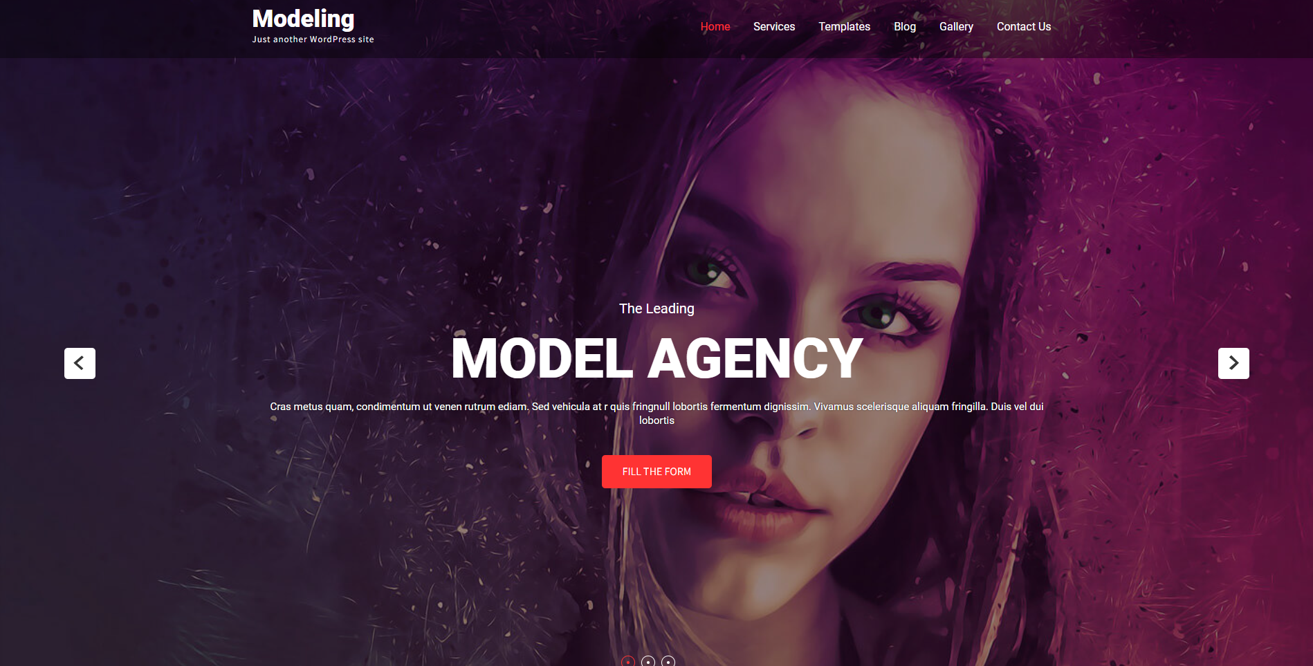 Modellierung - Fashion WordPress Theme