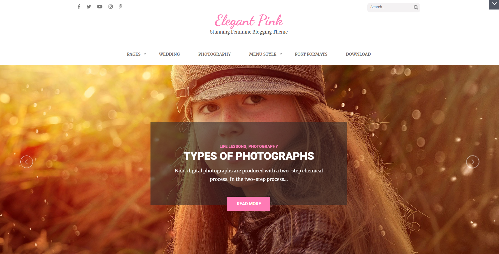Elegantes Rosa - Mode-WordPress-Theme