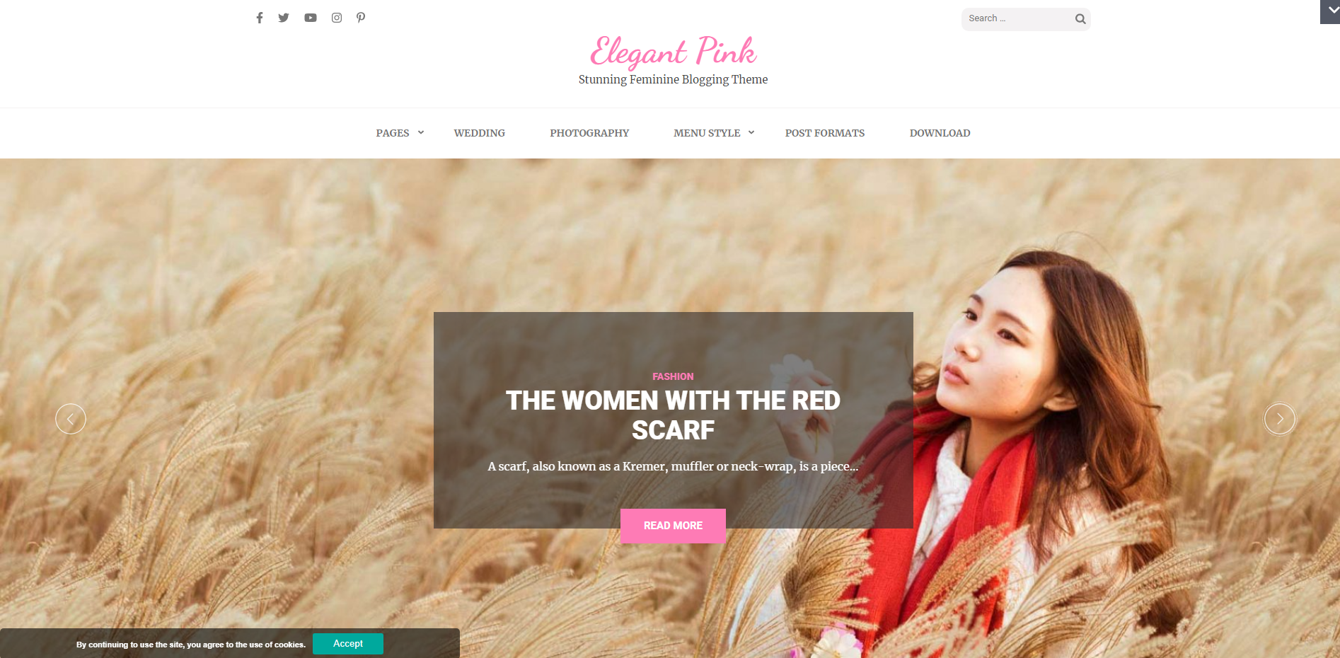 Elegantes Pink - feminine WordPress-Themes