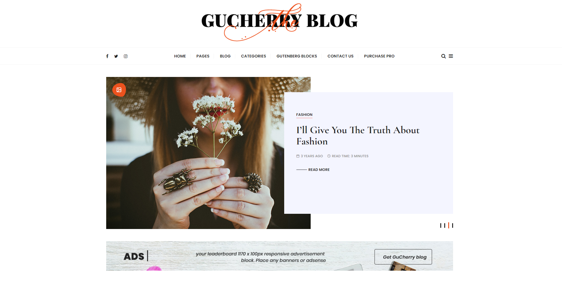 Gucherry-Blog - feminine WordPress-Themes