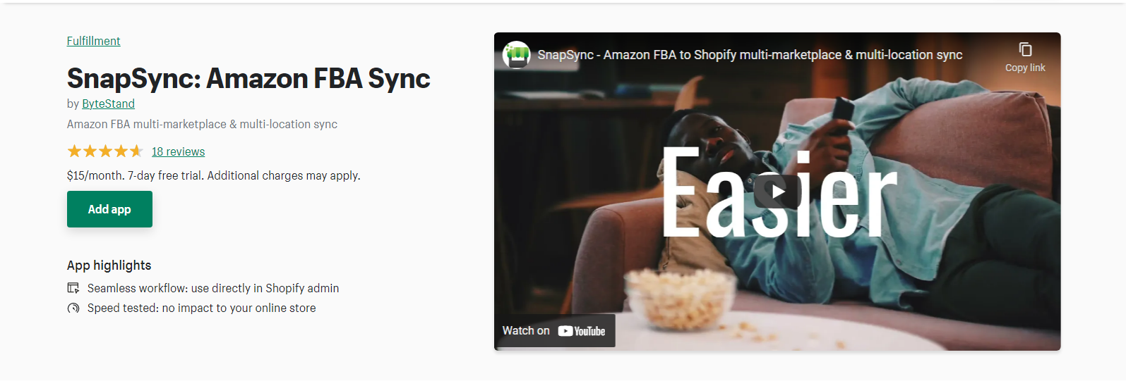 SnapSync - Shopify bei Amazon verkaufen