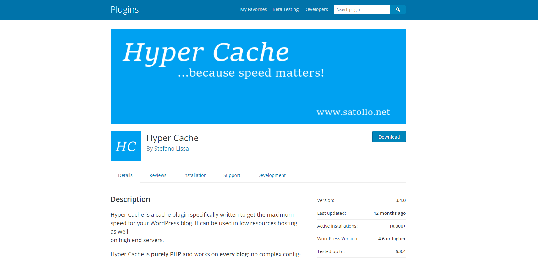 Hyper Cache - Complementos de caché de WordPress