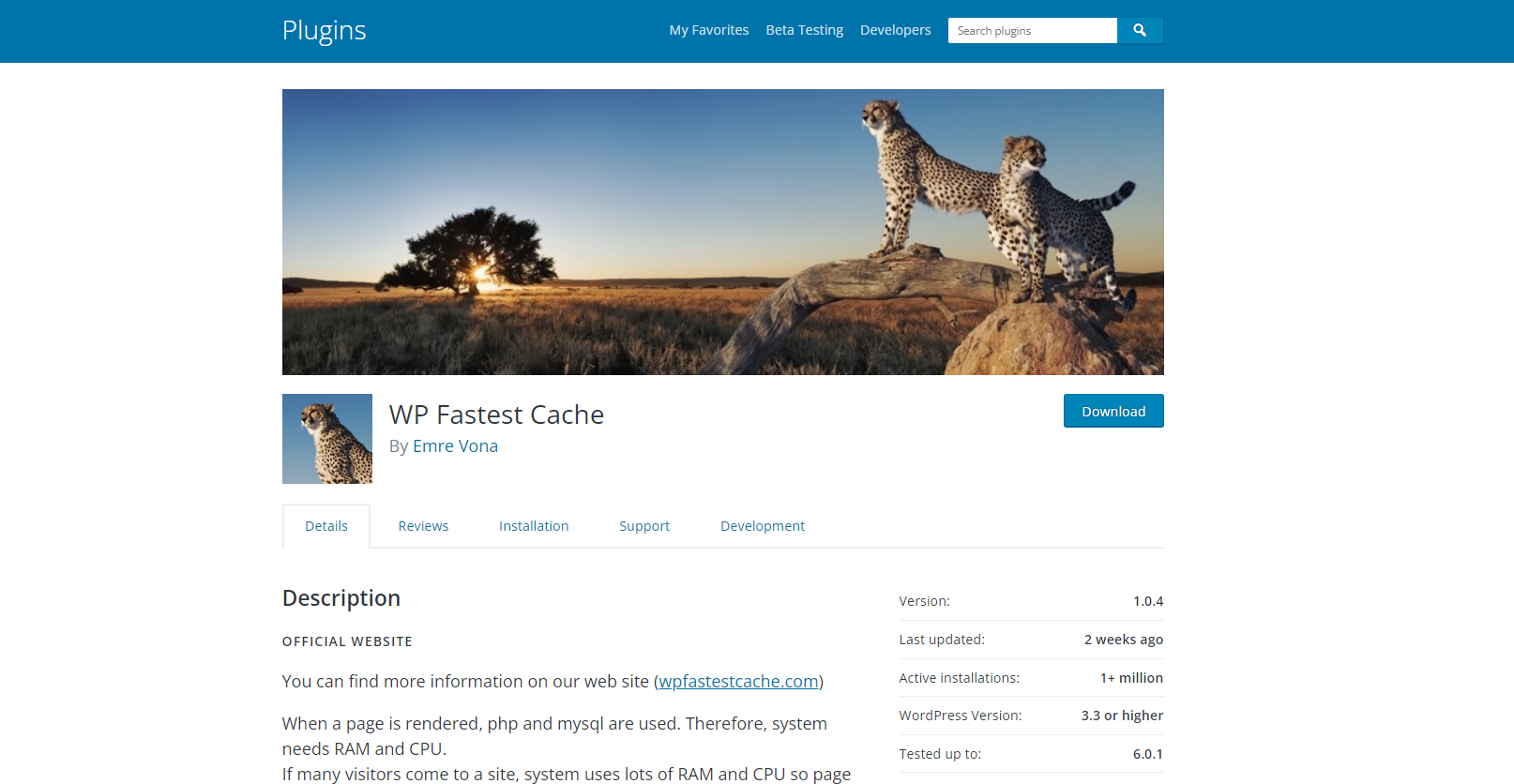 Caché más rápido de WP - Complementos de caché de WordPress