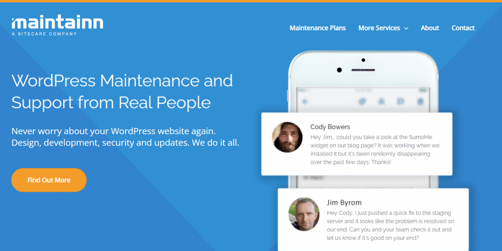Web Siteniz İçin En İyi 5 Wordpress Bakım Paketi 7 Maintainn WordPress maintenance service provider