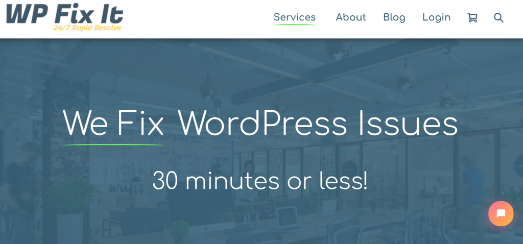 Web Siteniz İçin En İyi 5 Wordpress Bakım Paketi 11 WP Fix it home page