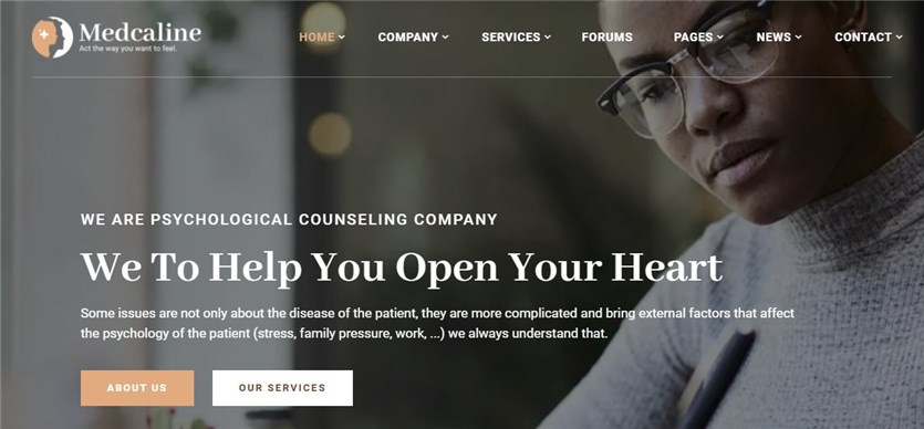 Medcaline Theme WP für Psychologen
