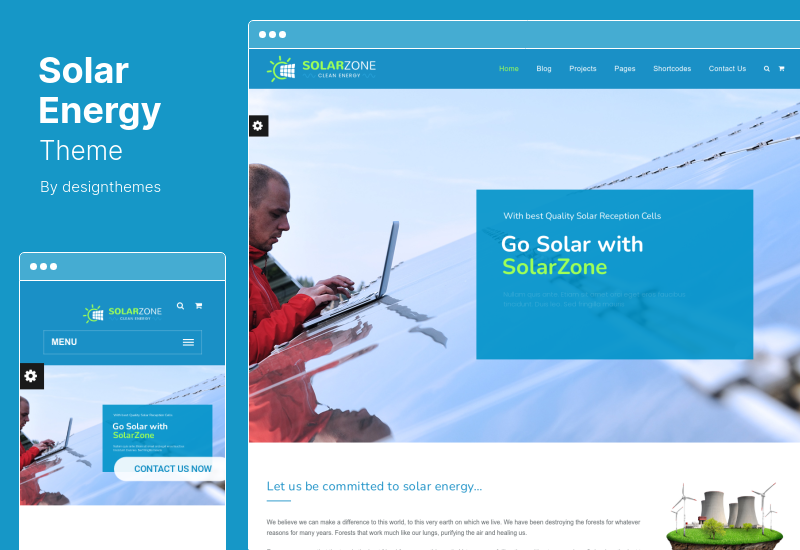 Solarenergie-Thema - Wind & Power Company WordPress-Theme