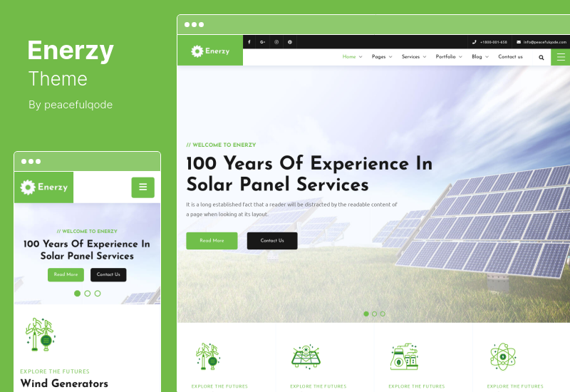 Enerzy Theme - WordPress-Theme für Wind- und Solarenergie