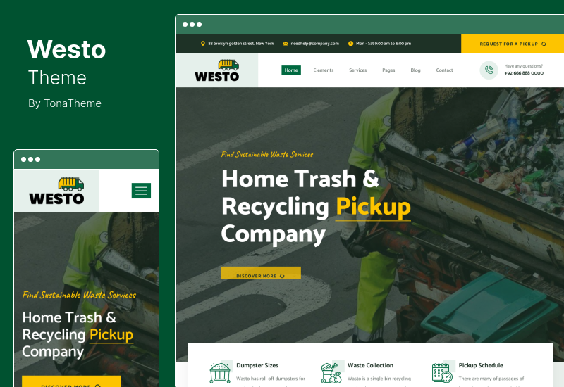 Westo Theme - WordPress-Theme für Abfallentsorgungsdienste