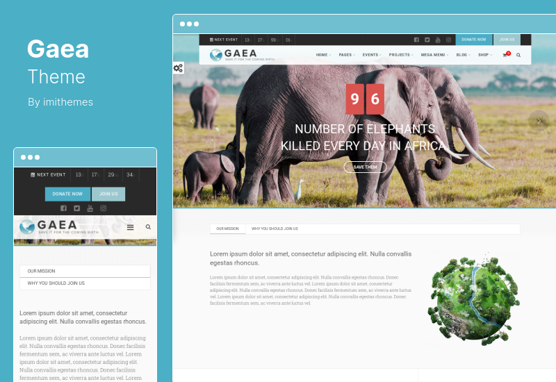 Gaea-Theme - Umwelt-WordPress-Thema