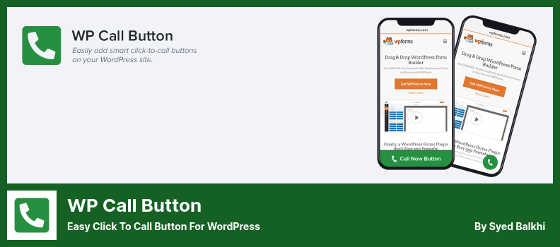 Plugin del pulsante di chiamata WP - Pulsante facile da fare clic per chiamare per WordPress