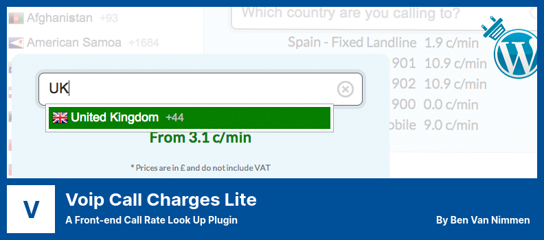 Plugin Voip Call Charges Lite - Un plug-in per la ricerca della tariffa di chiamata front-end