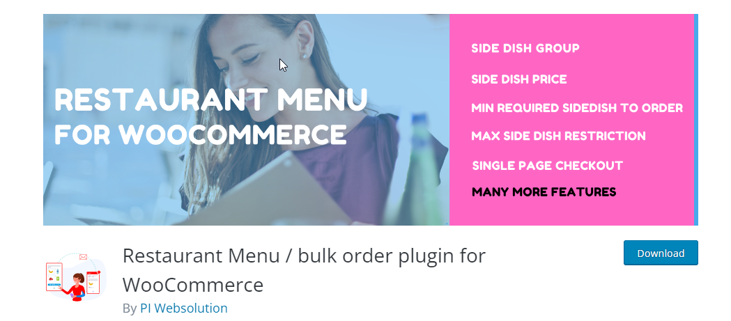 Menu del ristorante per WooCommerce - i migliori plugin per ristoranti wordpress
