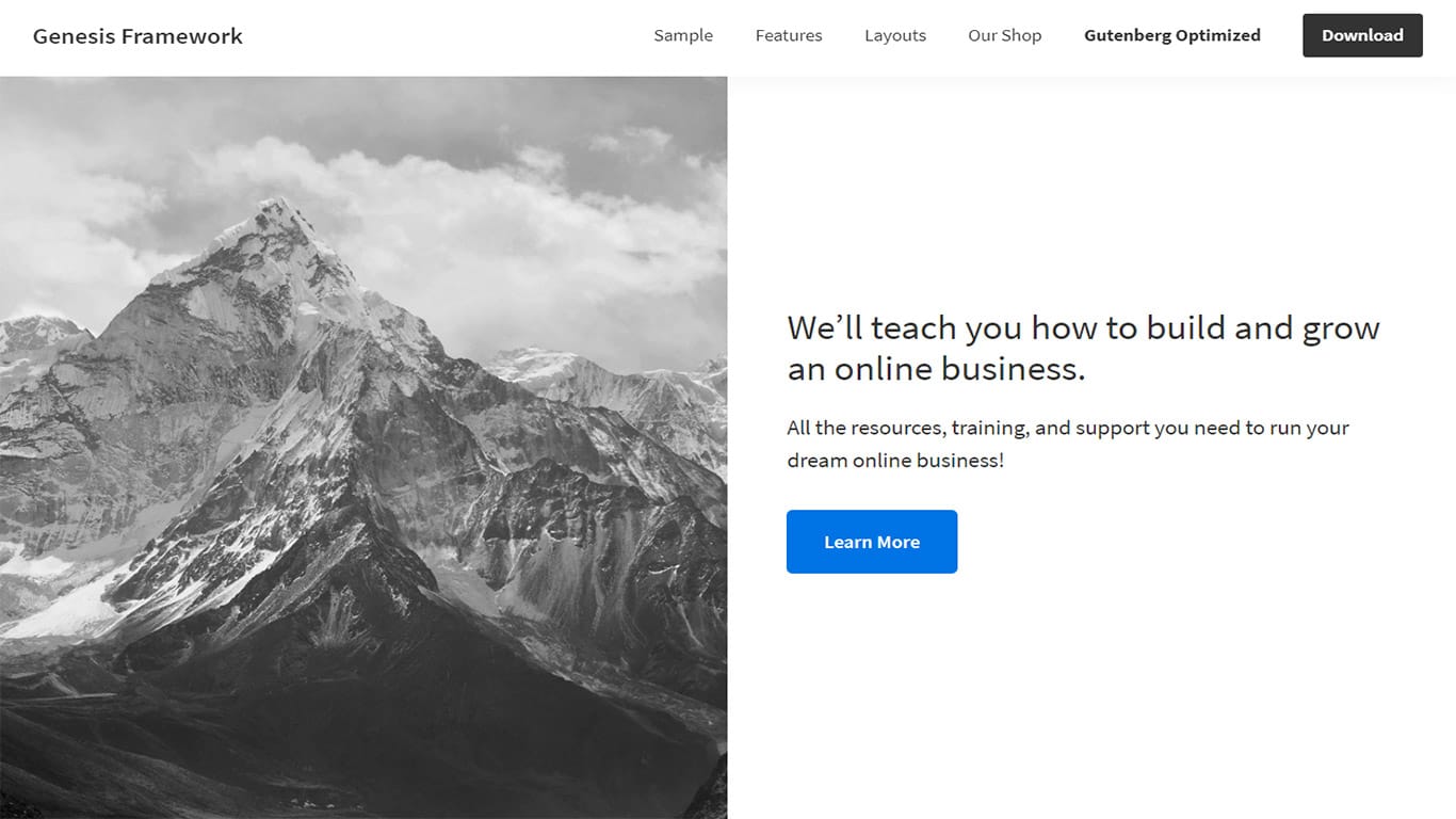 Sito a tema Genesis Framework