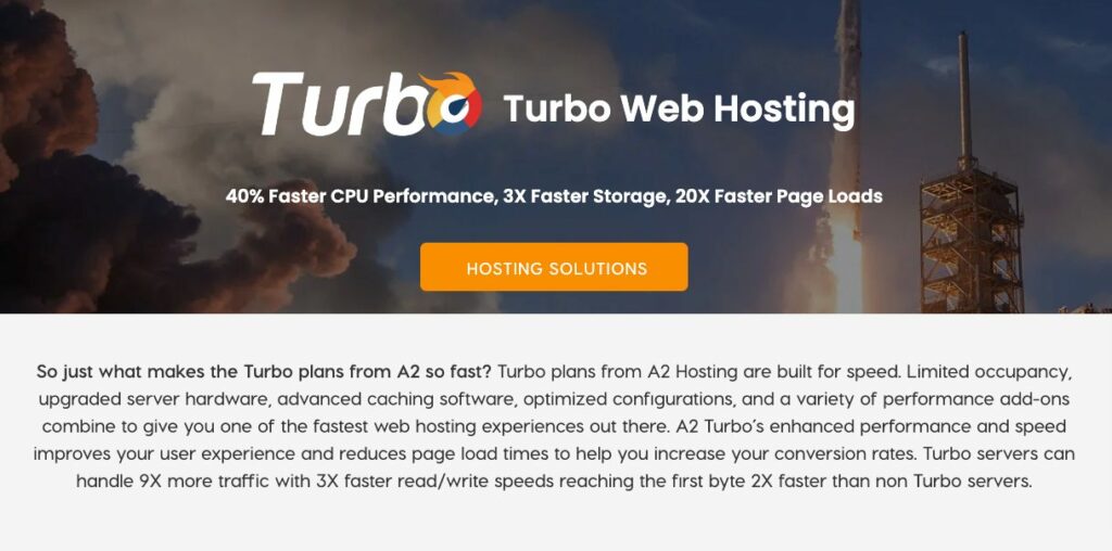 a2 hosting server turbo
