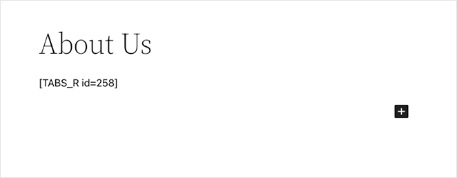 WordPress の投稿またはページにタブのショートコードを追加する