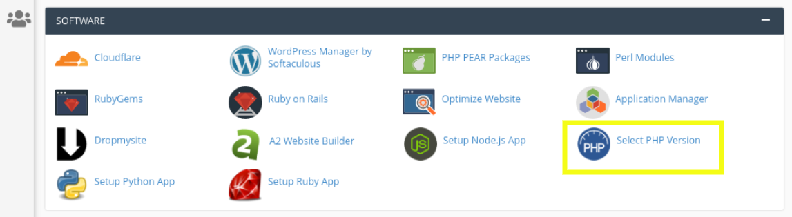 cpanel で PHP のバージョンを選択する