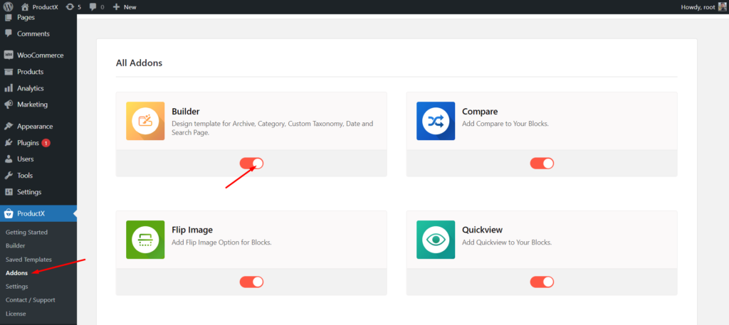 Filtra prodotto WooCommerce per attributi, categoria, prezzo e molto altro 2 Turn on WooCommerce Builder Addon