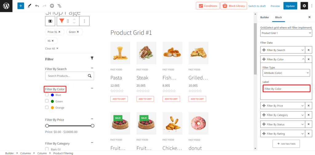 Filtra prodotto WooCommerce per attributi, categoria, prezzo e molto altro 8 Filter Label Text