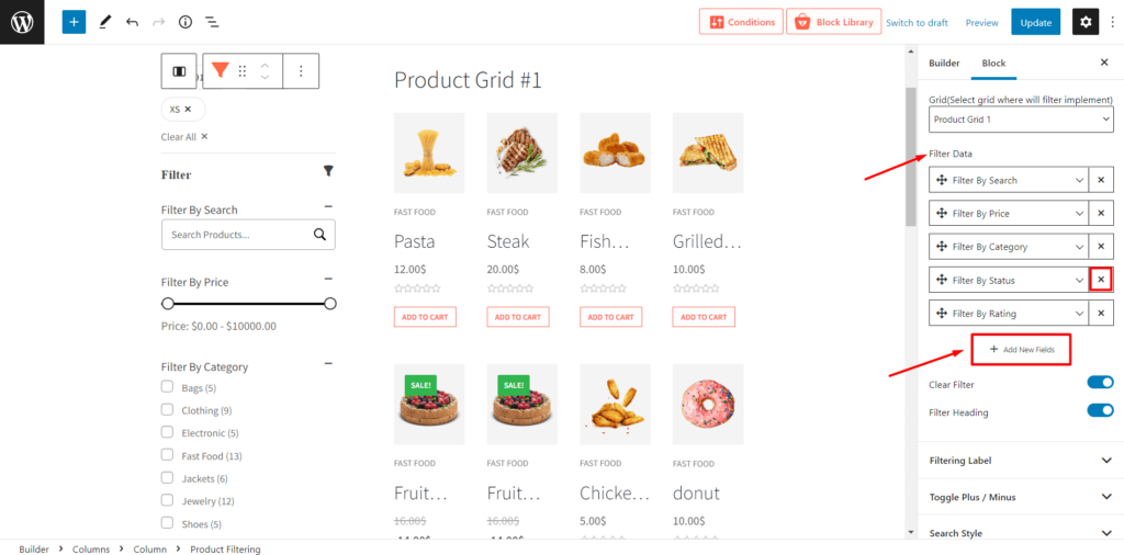 Filtra prodotto WooCommerce per attributi, categoria, prezzo e molto altro 7 Adding or Removing Filtering Options
