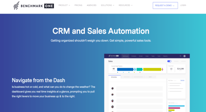 BenchmarkONE CRM 軟件主頁