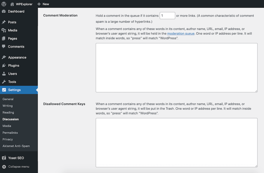 ordPress Commentaire Filtres grossiers