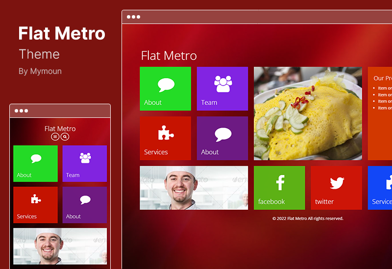 Thème Metro plat - Thème WordPress réactif