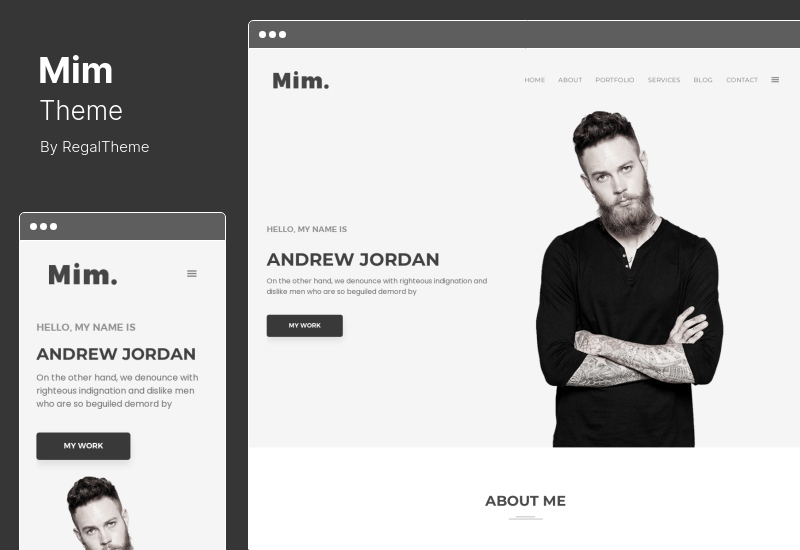 Thème Mim - Thème WordPress pour portfolio personnel
