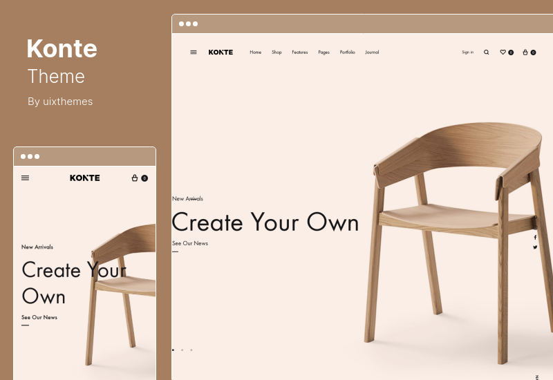 Thème Konte - Thème WooCommerce minimal et moderne