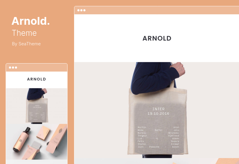Arnold. Thème - Thème WordPress minimal