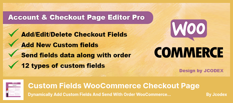 自定義字段 WooCommerce 結帳頁面插件 - 動態添加自定義字段並使用訂單發送 WooCommerce 插件