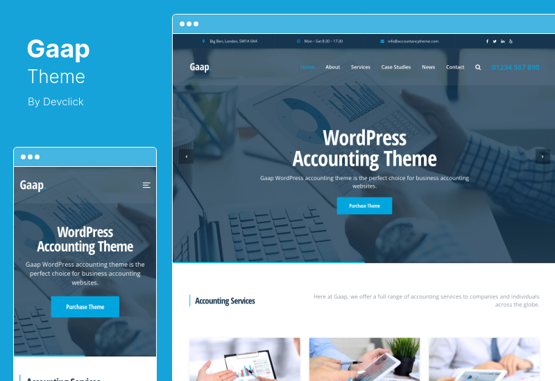 Gaap 테마 - 회계 WordPress 테마