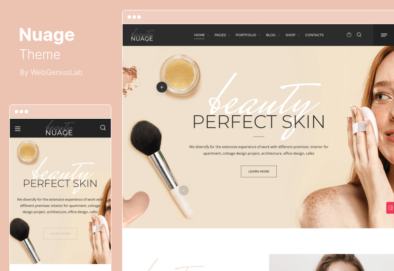 Nuage Theme - Tema WordPress Kosmetik & Kecantikan