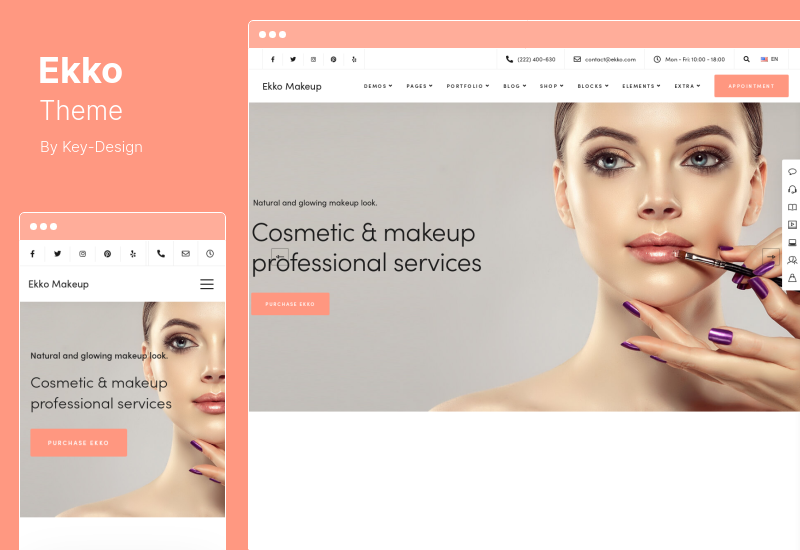 Tema Ekko - Tema WordPress Serbaguna Dengan Pembuat Halaman