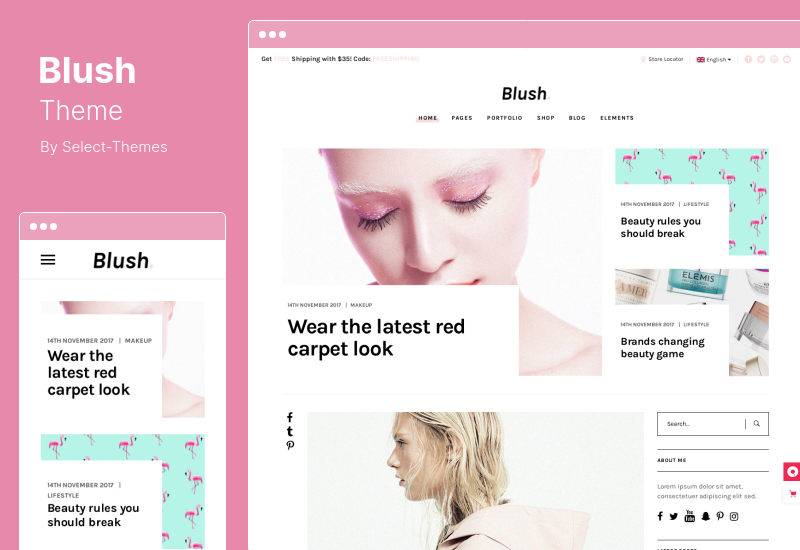 Blush Theme - Tema WordPress Kecantikan dan Gaya Hidup yang Trendi