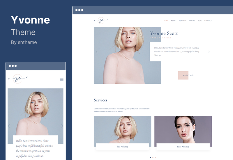 Yvonne Theme - Makeup Artist Tema WordPress