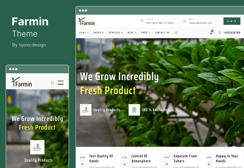 Farmin 테마 - 농업 및 유기농업 WooCommerce 테마
