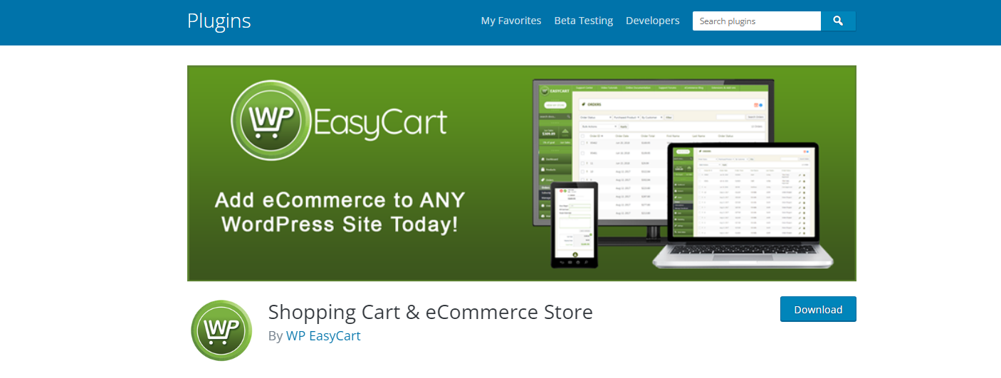 WP EasyCart - ملحقات WordPress للتجارة الإلكترونية