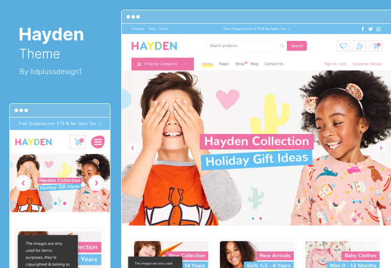 Hayden Theme - キッズストア & ベビーショップ WordPress テーマ