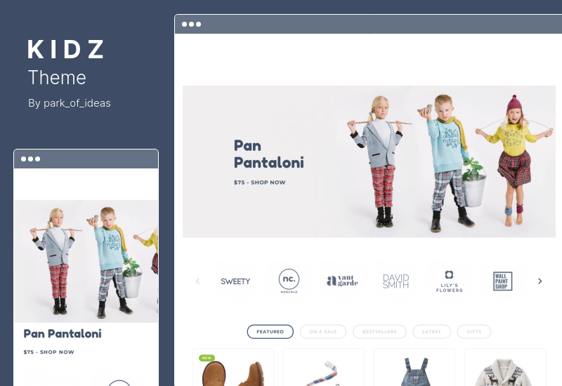 KIDZ テーマ - キッズストアとベビーショップの WooCommerce テーマ