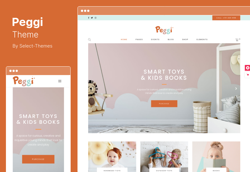 Peggi Theme - 多目的の子供用 WordPress テーマ
