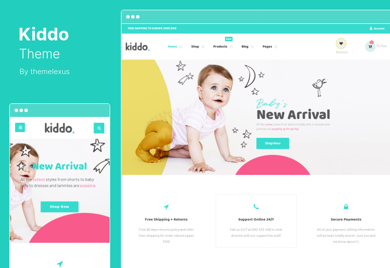 Kiddo Theme - キッドファッション WooCommerce WordPress テーマ
