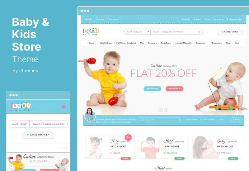 Baby & Kids Store Theme - ベビー & キッズストア eコマース WooCommerce WordPress テーマ