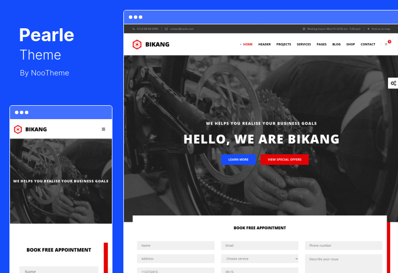 Pearle Theme - 多用途服务和商店 WordPress 主题